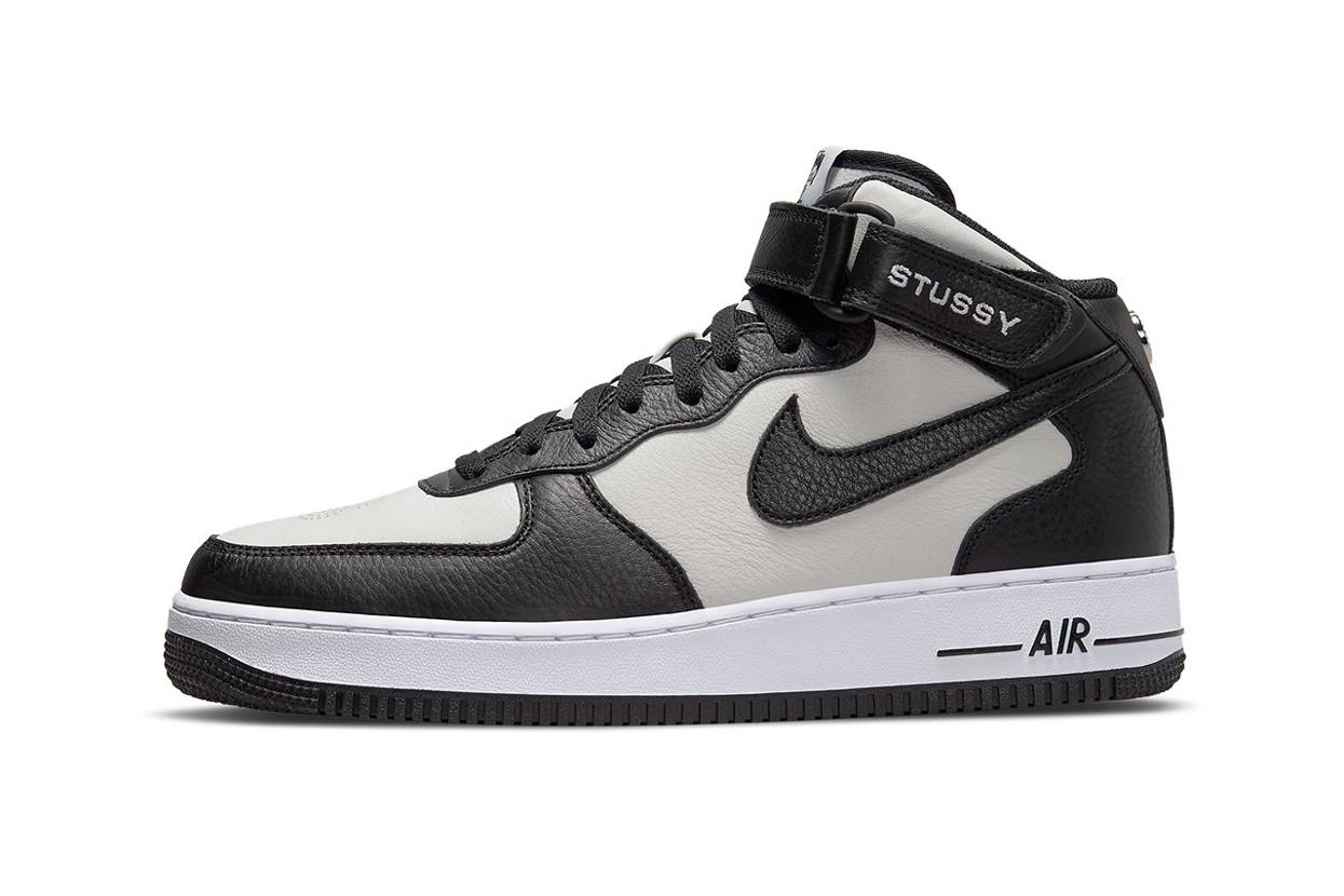 楽天市場】NIKE ナイキ STUSSY X AIR FORCE 1 MID 'BLACK WHITE