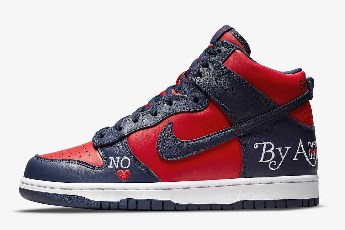 楽天市場】NIKE SB DUNK HI OG QS SUPREME By Any Means varsity red