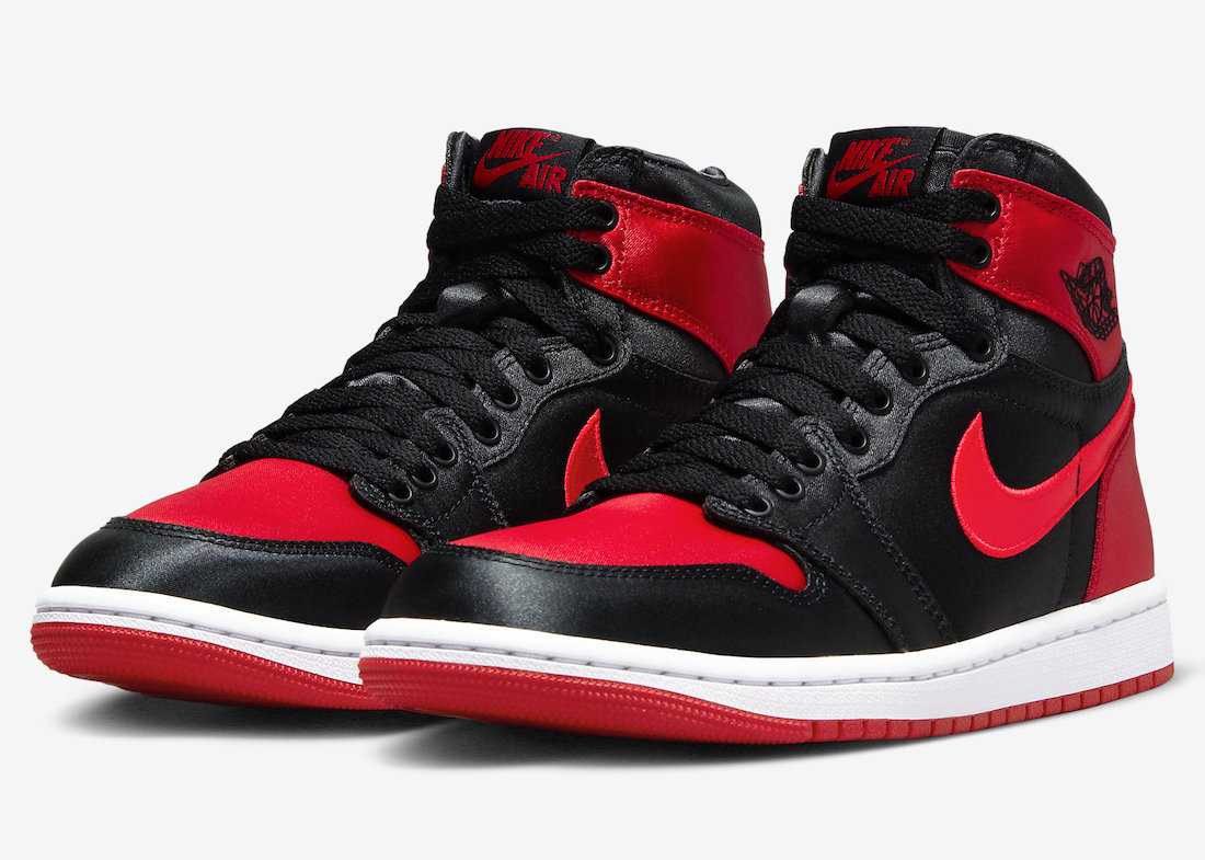 Nike WMNS Air Jordan 1 Retro High OG Satin Bred ナイキ ウィメンズ エアジョーダン1 レトロ ハイ OG サテンブレッド FD4810-061【中古】新古品