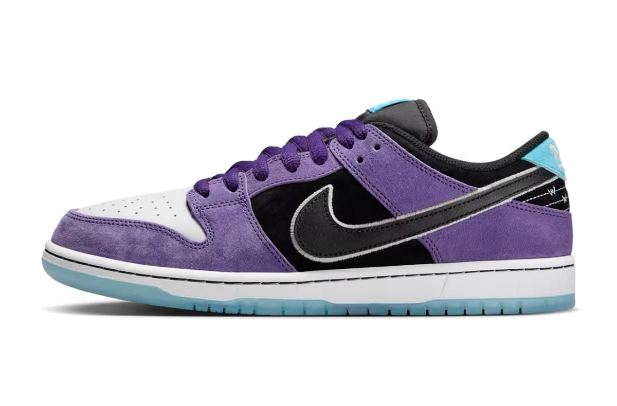 Hayley Wilson Nike SB Dunk Low Pro Black and Court Purple ヘイリーウィルソン ナイキ SB ダンク 置き目 労働者階級 黒いこと アンド コートパープル HJ0513-500【中古】新古品 メンズ靴-スニーカー