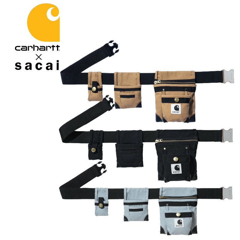 23FW Carhartt  sacai Pocket Bag 鉄道車両ハート型  サカイ 衣嚢 御徒面子【中古】新古品