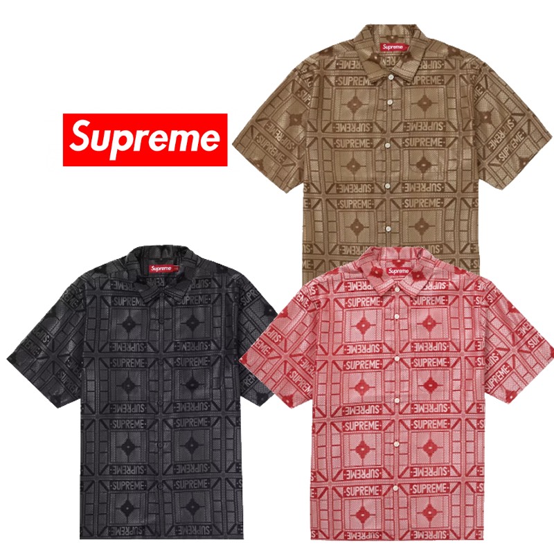 楽天市場】Supreme 2024SS Tray Jacquard S/S Shirt Tan /トレイ
