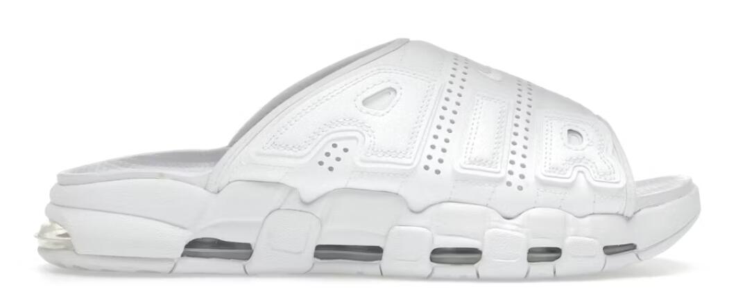 Nike Air More Uptempo Slide Triple White (FD9883-101/FD9884-101) ナイキ エアモアアップテンポ 横すべり トリプル白いこと\"(FD9883-101/FD9884-101)【中古】新古品"