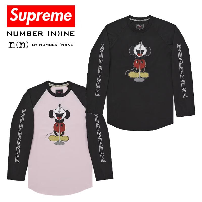 シュプリーム x ナンバーナイン x ミッキーマウス ラグラン L/S トップ シュプリーム x ナンバーナイン x ミッキーマウス ラグラン L/S トップ