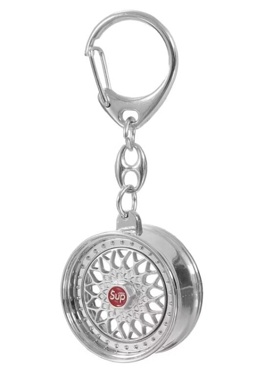 FW25 Supreme BBS RS Rim Keychain Silver シュプリーム BBS RS リム 手当たりチェーン店 しろがね色【中古】新古品