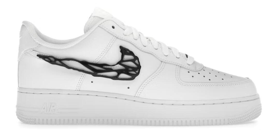 Nike Women\u0027s Air Force 1 Low \u002707 LX Metal Swoosh/White/Black ナイキ ウィメンズ 空軍1 置き目 \u002707 LX メタルスウッシュ/白いこと/黒いこと IF1686-101【中古】新古品
