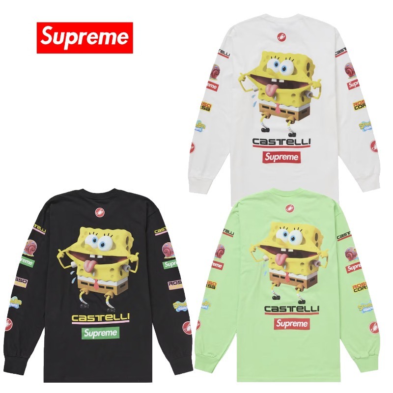 楽天市場】Supreme x SpongeBob Castelli Racing L/S Tee 