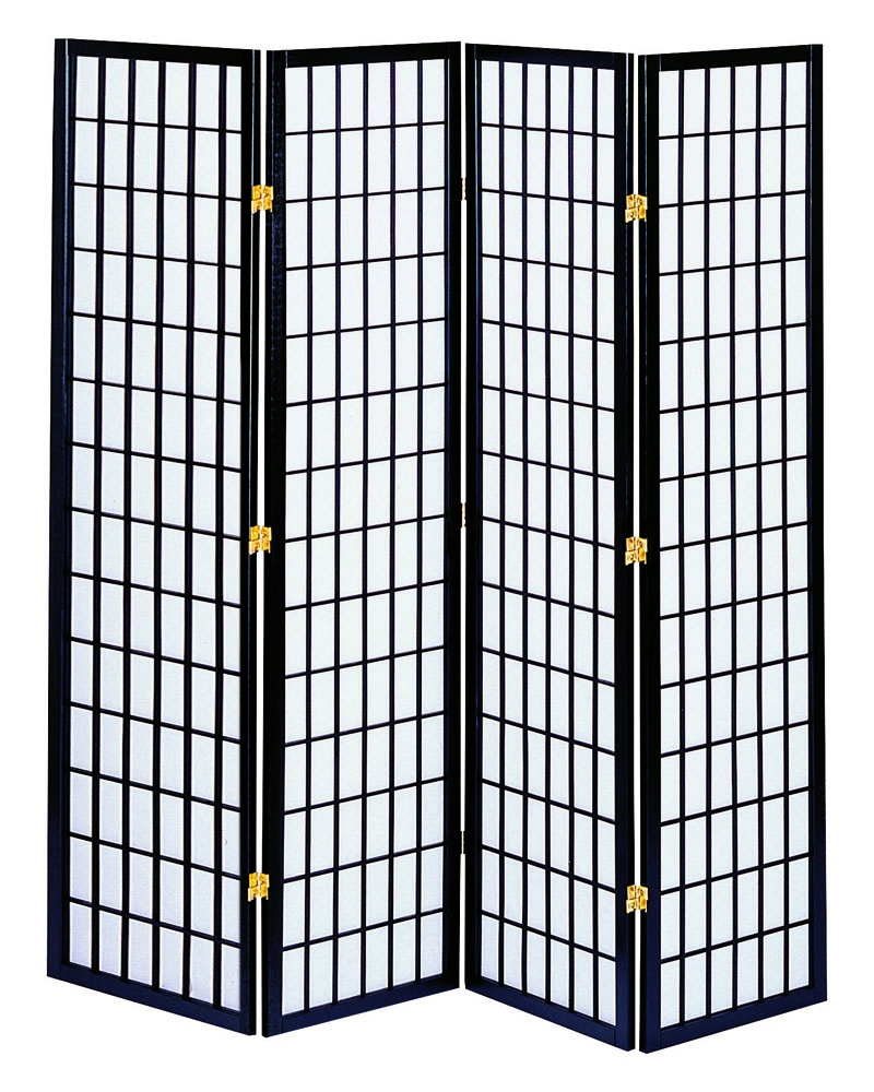 【法人様限定商品】 和風４連衝立 W450&times;H1800mm &times;４枚 パーテーション パーティション 衝立 つい立 木製 感染対策 飛沫対策【完成品】｜オフィス家具のオフィスパートナー