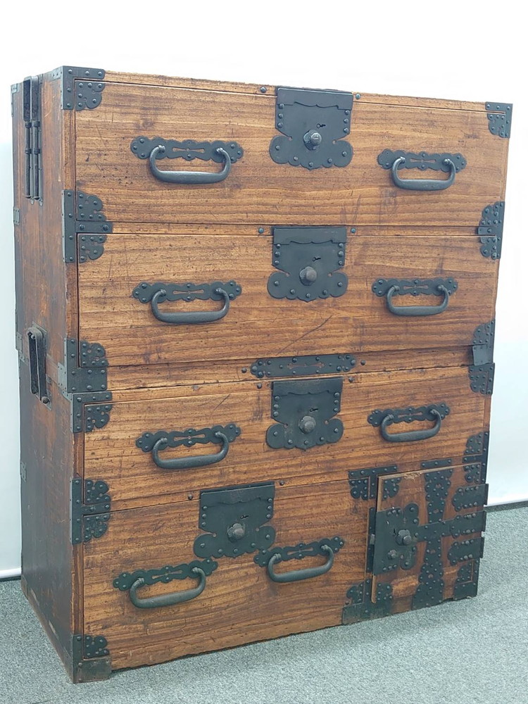 楽天市場】【中古】 北海道民芸家具 ワードローブ 衣装箪笥 木製 鍵2個