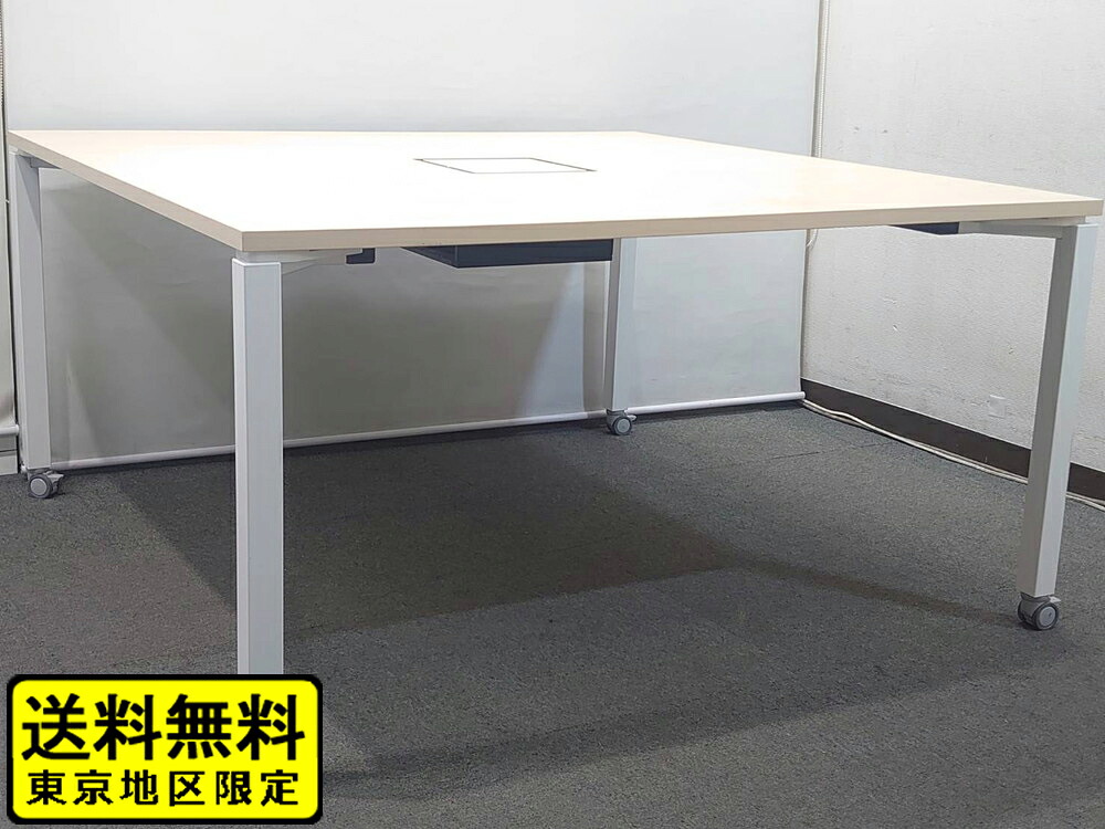 無償性居住地 大型話し合い早見表 コクヨ 細工物相応う 細工物勉強机 細工物早見表 両面印字機 キャスター脚 SDT-WF1414M10N 自然的 中古