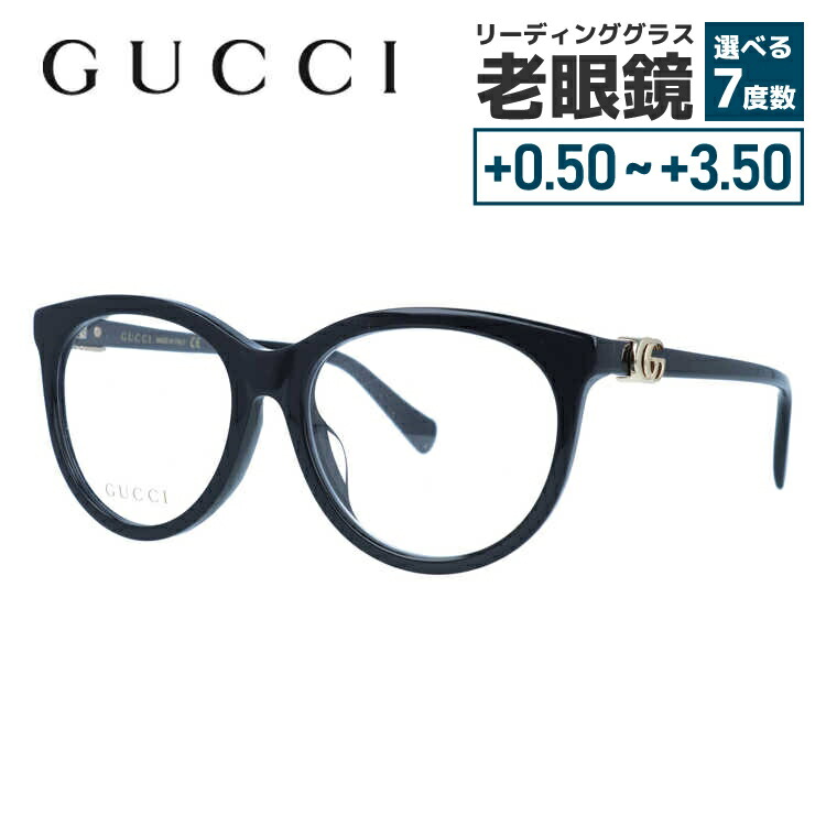 グッチ メガネフレーム 伊達メガネ アジアンフィット GUCCI GG1074OA 001 54サイズ バタフライ メンズ レディースキャッツアイ ダブルG GGマーモント イタリア製|Dream Pocket -ドリームポケット-