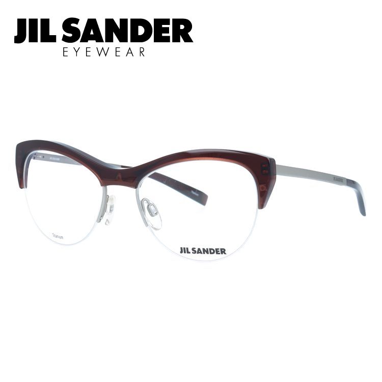 選べる無料レンズ Pcレンズ 伊達レンズ 老眼鏡レンズ ジルサンダー メガネフレーム Jil Sander J10 D 54サイズ 調整可能ノーズパッド レディース Umu Ac Ug