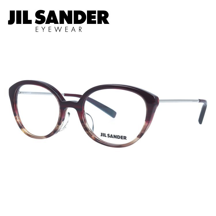 【お買い物マラソン対象】JIL SANDER メガネフレーム 【フォックス型】 おしゃれ老眼鏡 PC眼鏡 スマホめがね 伊達メガネ リーディンググラス 眼精疲労 ジル・サンダー 伊達 眼鏡 J4007-D 52 レギュラーフィット レディース ファッションメガネ ハイブランド｜Dream Pocket -ドリームポケット-