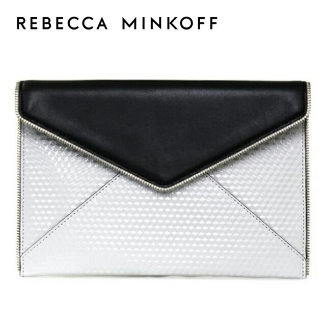 レベッカミンコフ クラッチバッグ REBECCAMINKOFF HS15FOLC17 004 ブラック/ホワイト BLACK/WHITE LEO CLUTCH Rebecca Minkoff レディース 革 プレゼント