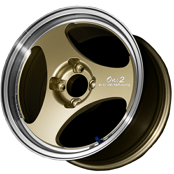 ヨコハマ アドバン レーシング Oni2 アルミホイール 15×7.5J 4/100 +40 マシニング&シャンパンゴールド V5174 離島・沖縄配送不可|オプショナル豊和