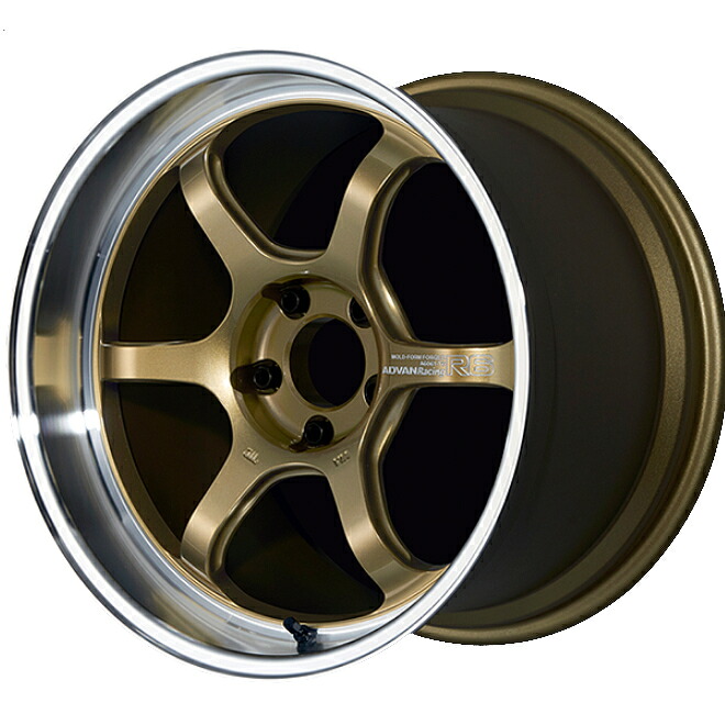 ヨコハマ アドバン レーシング R6 アルミホイール 18×10.5J 5/114.3 +15 マシニング&レーシングブラスゴールド V4527 離島・沖縄配送不可|オプショナル豊和