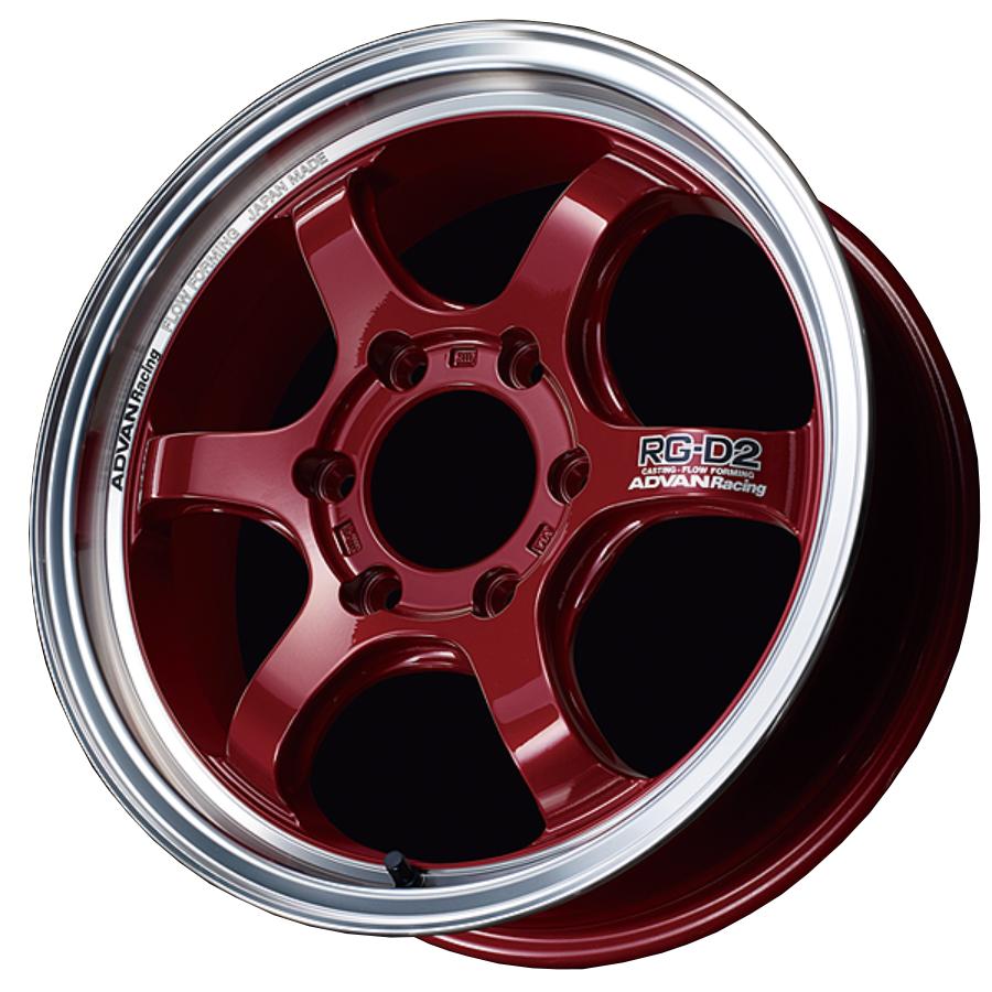 ヨコハマ アドバン レーシング RG-D2 RGD2 アルミホイール ハイエース用17×6.5J 6/139.7　+38 MCR : マシニング&レーシングキャンディレッド V3175 離島・沖縄配送不可