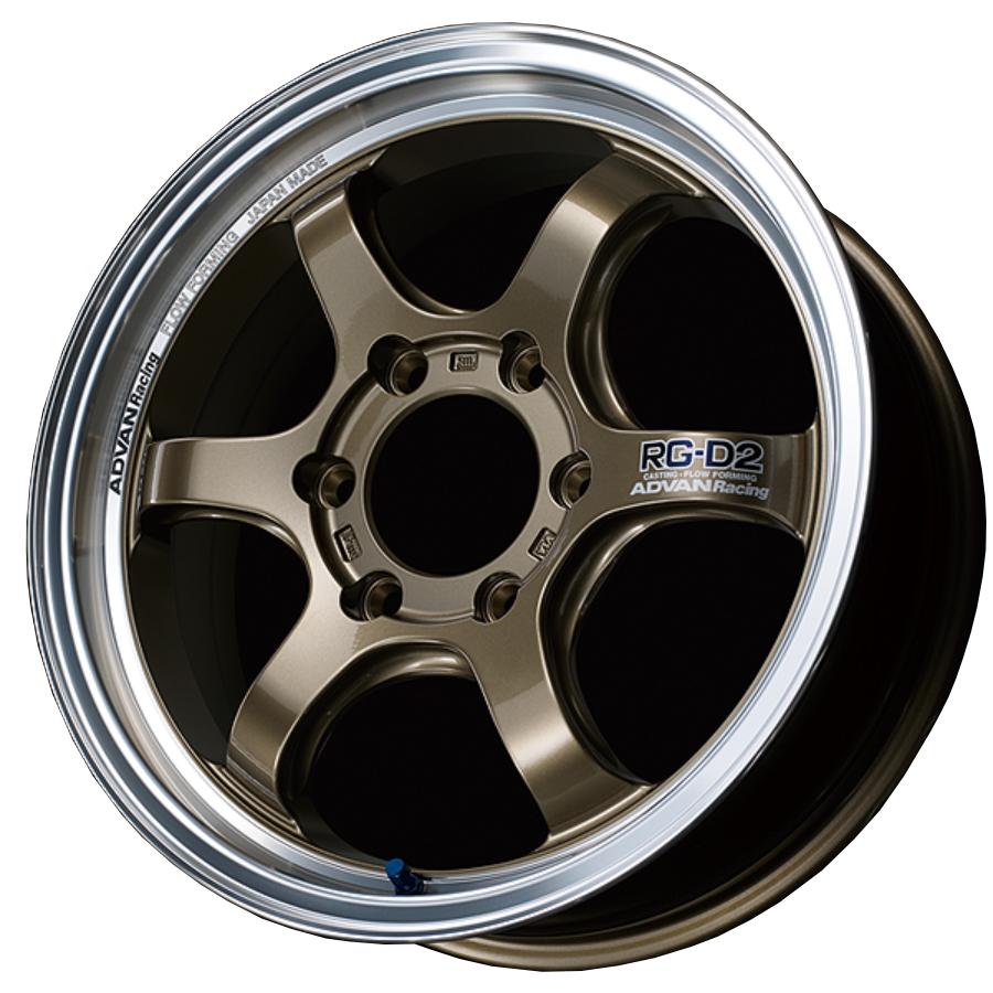 ヨコハマ アドバン レーシング RG-D2 RGD2 アルミホイール ハイエース用17×6.5J 6/139.7　+38 MUB : マシニング&アンバーブロンズメタリック V3174 離島・沖縄配送不可