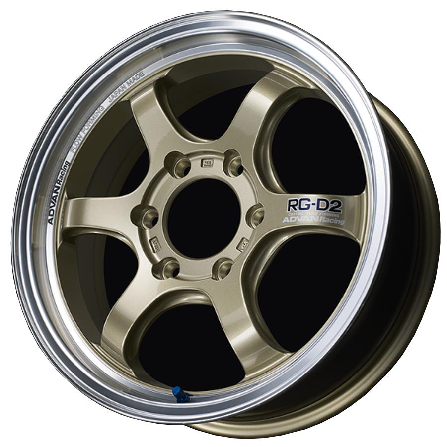 ヨコハマ アドバン レーシング RG-D2 RGD2 アルミホイール ハイエース用17×6.5J 6/139.7　+38 MCG : マシニング&シャンパンゴールド V3173 離島・沖縄配送不可