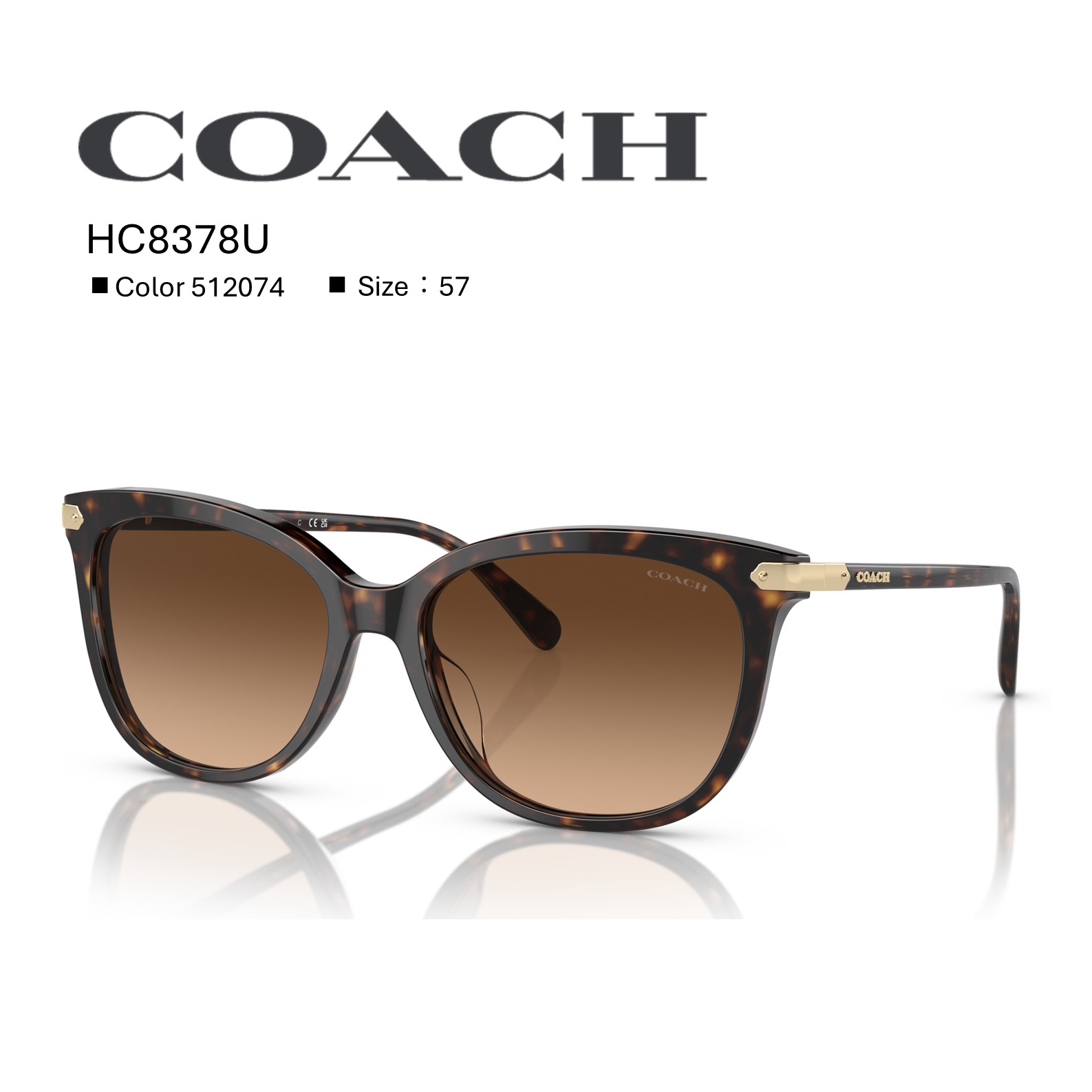 【貨物輸送無料】今なら20％OFF【国内定め事品】コーチ職｜COACH HC8378U_512074 黒眼鏡
