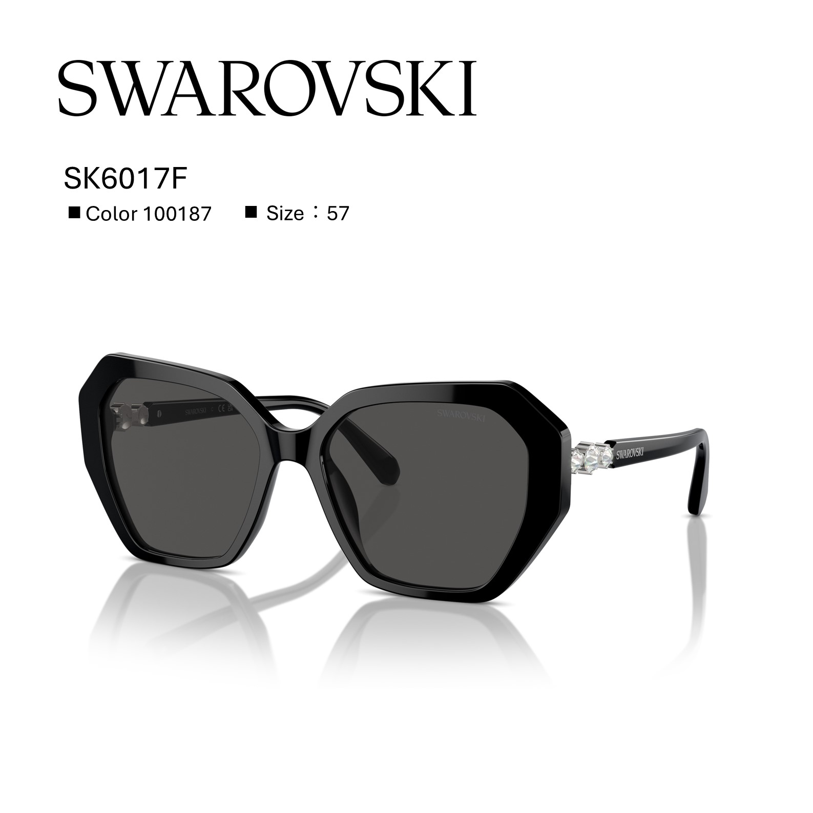 【送料,関税込】SWAROVSKI サングラス SK6019 SK6019 サングラス ブラック | SmartBuyGlasses JP