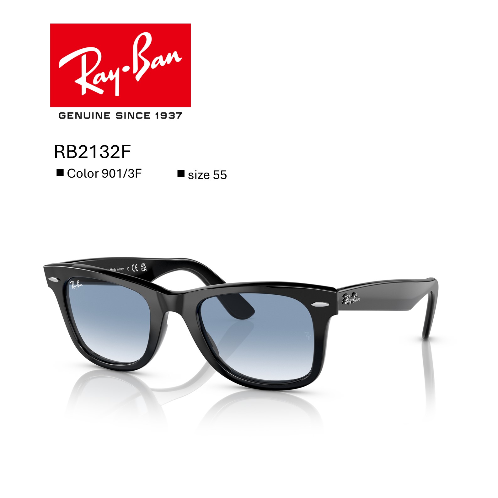日本正規品【RB2140F-9013F】レイバン サングラス ブルーハーフ Ray-Ban（レイバン） RayBan RB2140F-9013F-52 サングラス WAYFARER