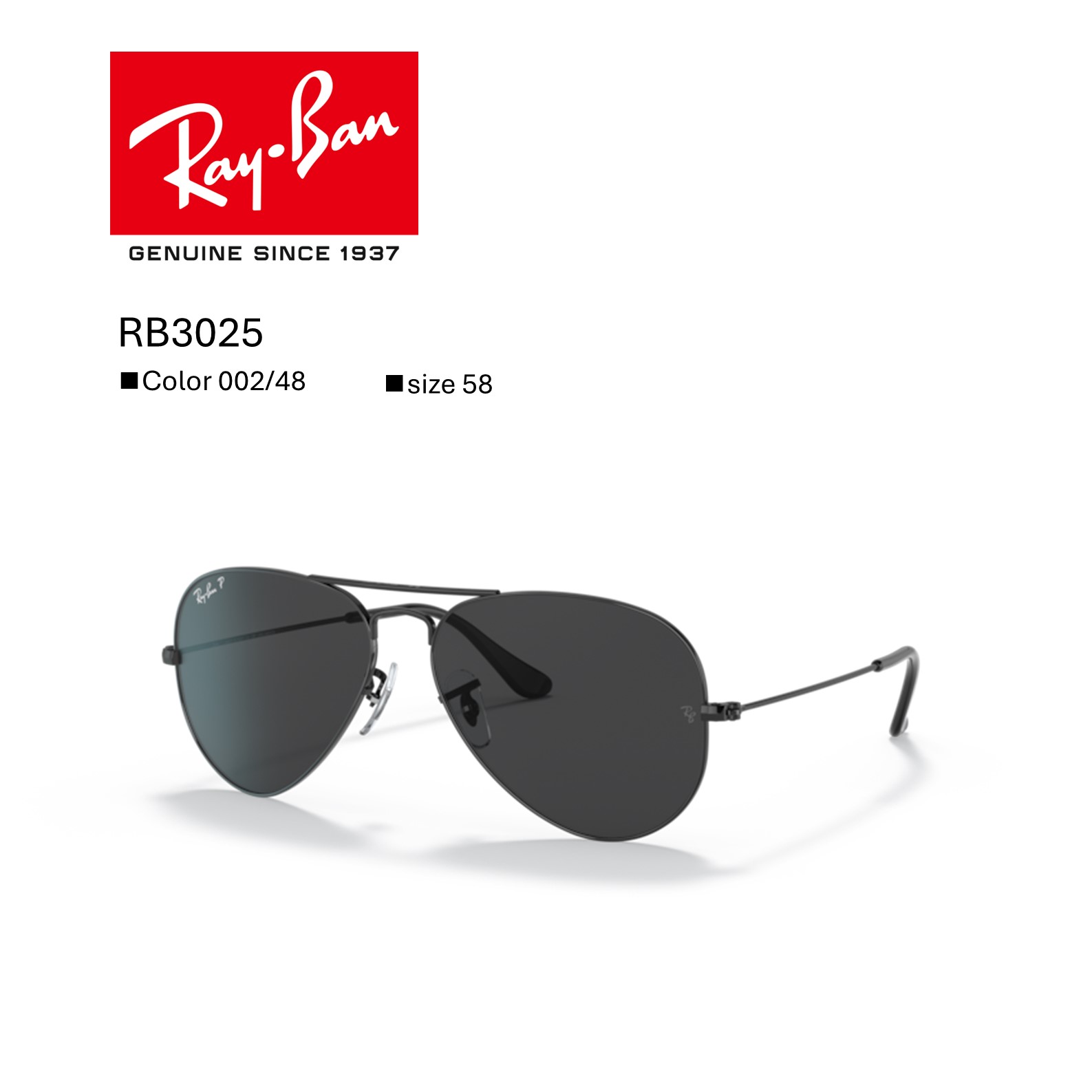 【サマーセール ポイント10倍】20%OFF【国内正規品】レイバン|RayBan|RB3025_002/48 サングラス【偏光】|和真パレット 店