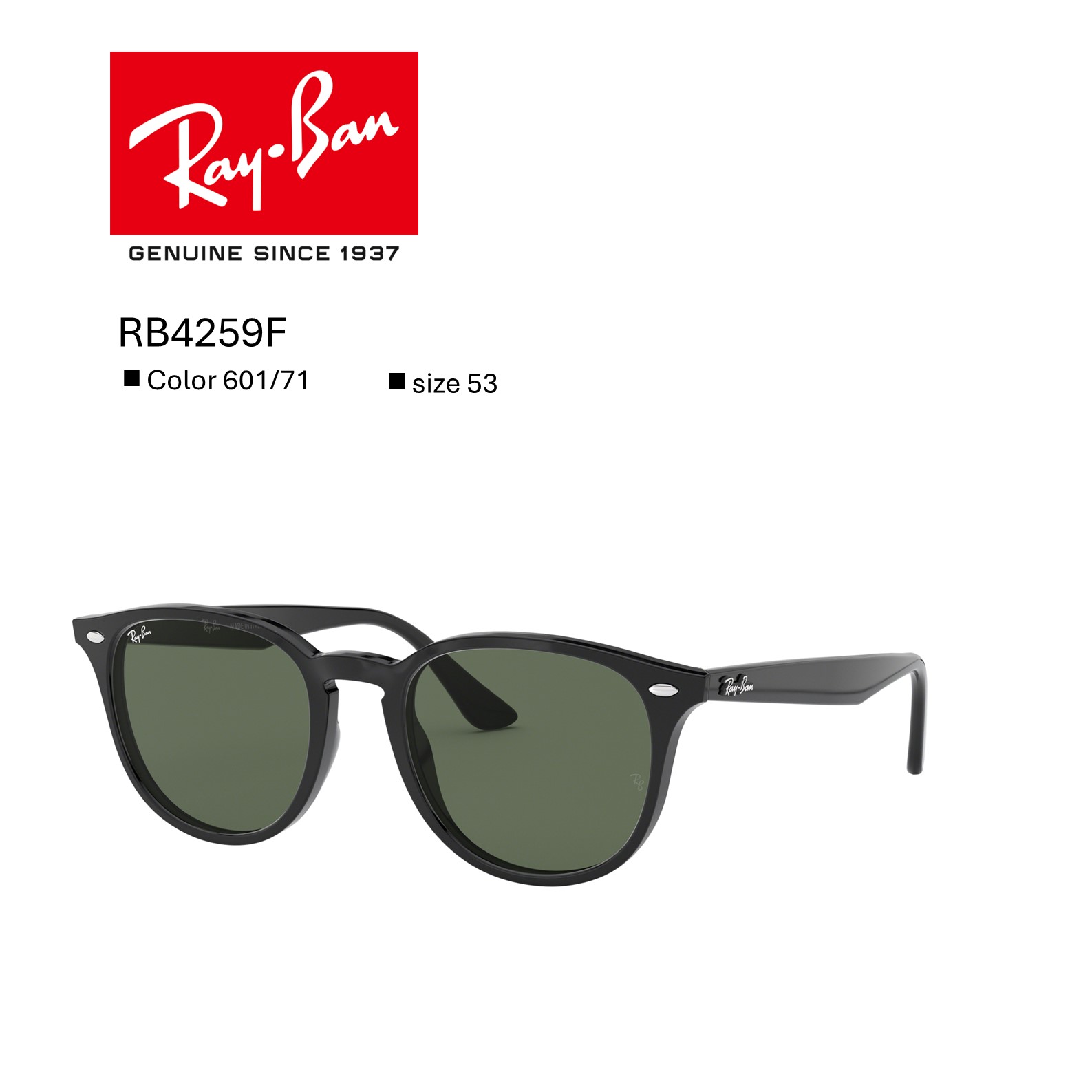 ガキフライRay-BanレイバンサングラスRB4259F 601/87 清光堂レイバンサングラス RB4259F 601/87 [送料無料]