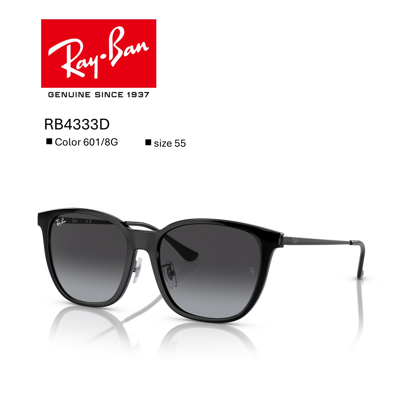 【サマーセール ポイント10倍】20%OFF【国内正規品】レイバン|RayBan|RB4333D_601/8G サングラス|和真パレット 店