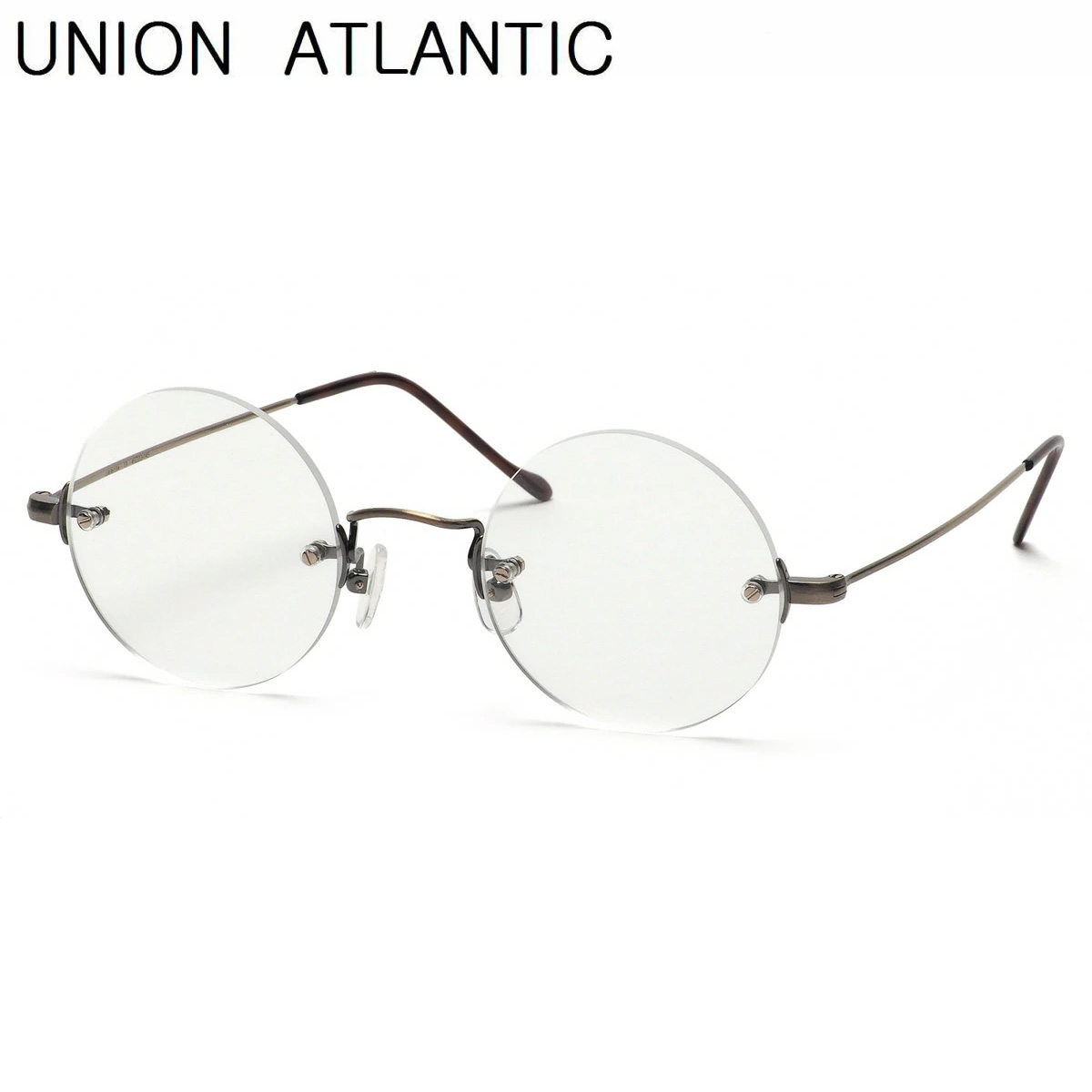 ユニオンアトランティック UNION ATLANTIC メガネ UA3613A 13 45サイズ 日本製 アジアンフィット 丸メガネ UNIONATLANTIC メンズ レディース ツーポイント リムレス|電脳眼鏡