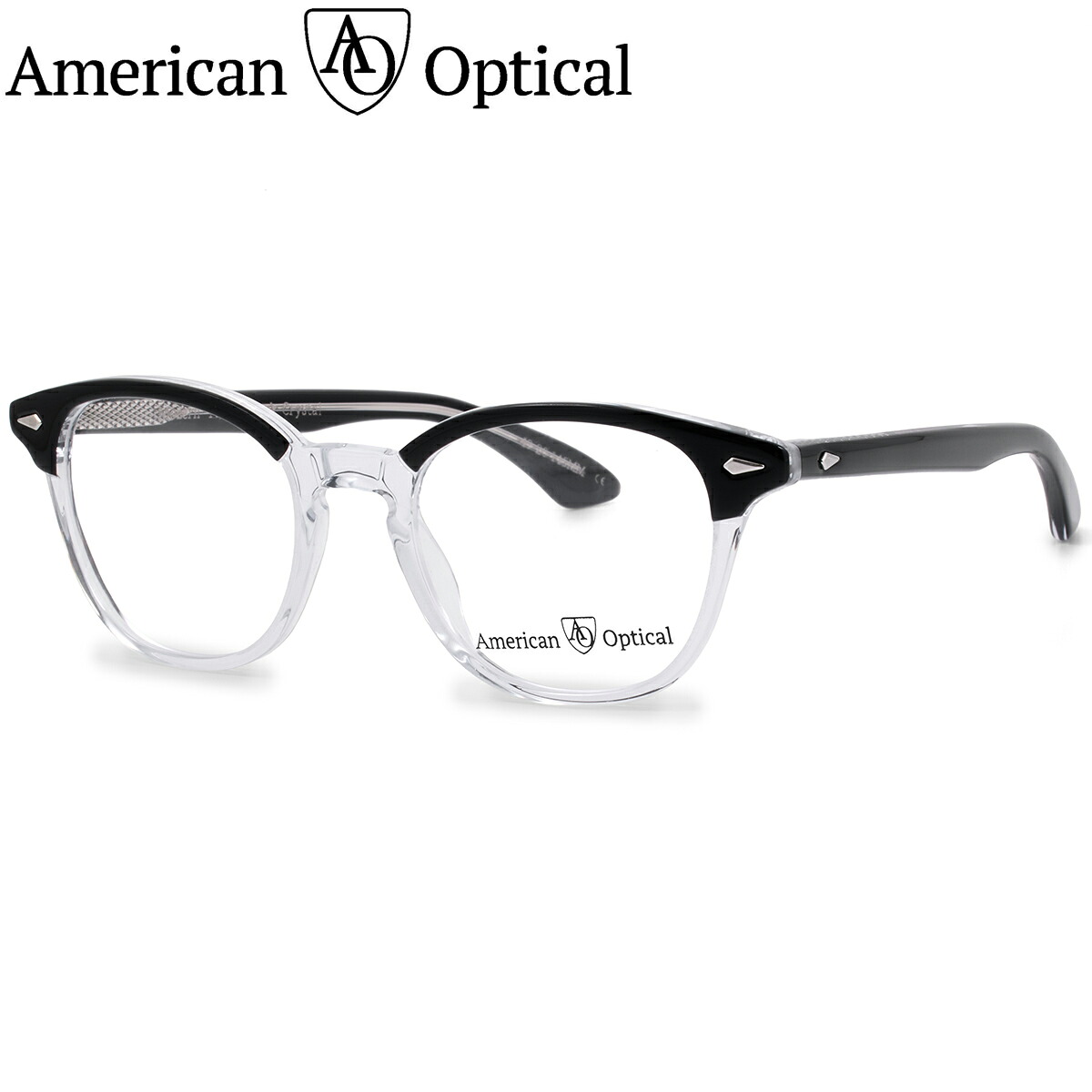 アメリカンオプティカル ModernTimes-F Black/Crystal 49 メガネ American Optical AO モダンタイムズ メンズ レディース