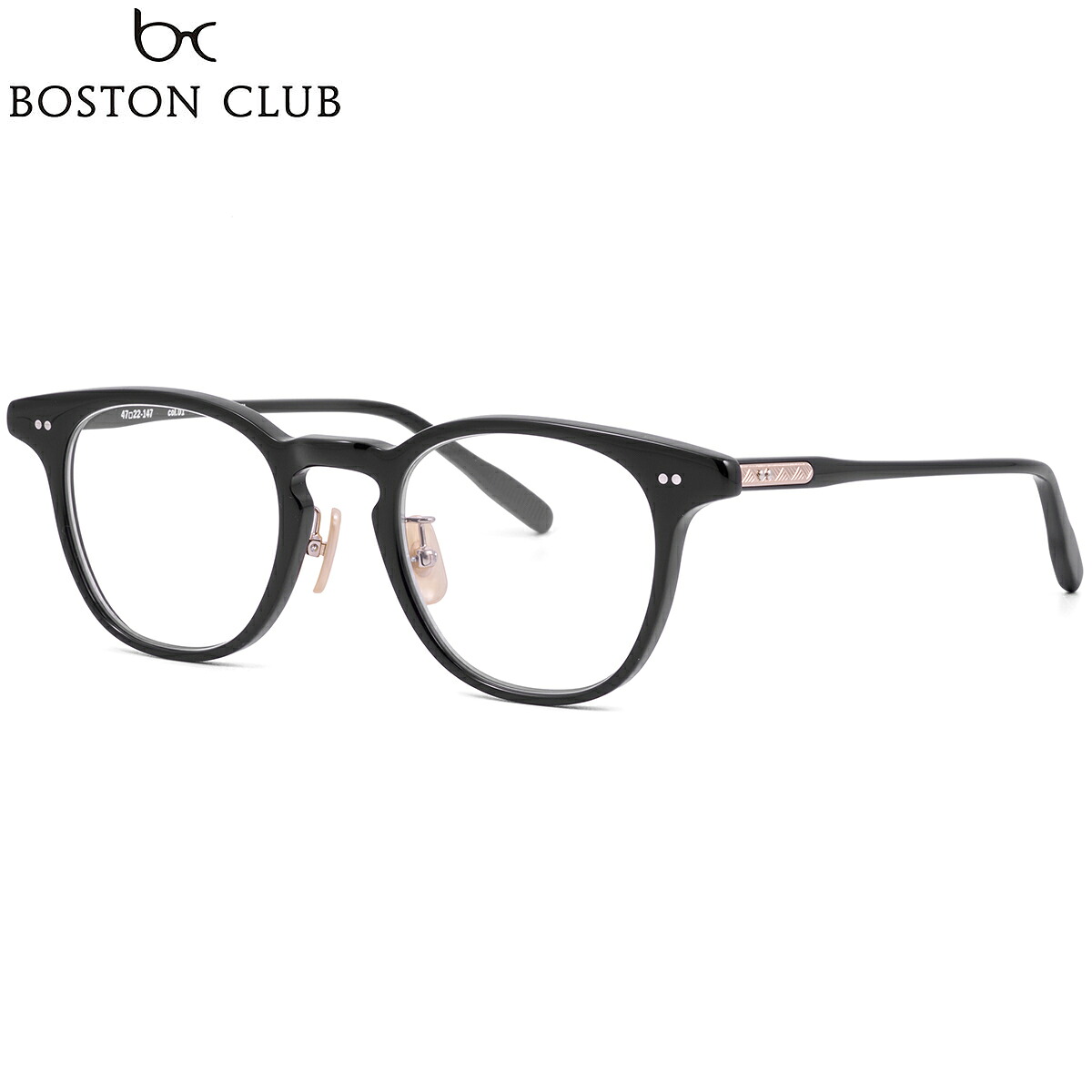 ボストンクラブ PATRICK 01 47 メガネ 伊達メガネレンズ付 BOSTON CLUB パトリック 国産 メイドインジャパン 日本製 鯖江 メンズ レディース｜電脳眼鏡