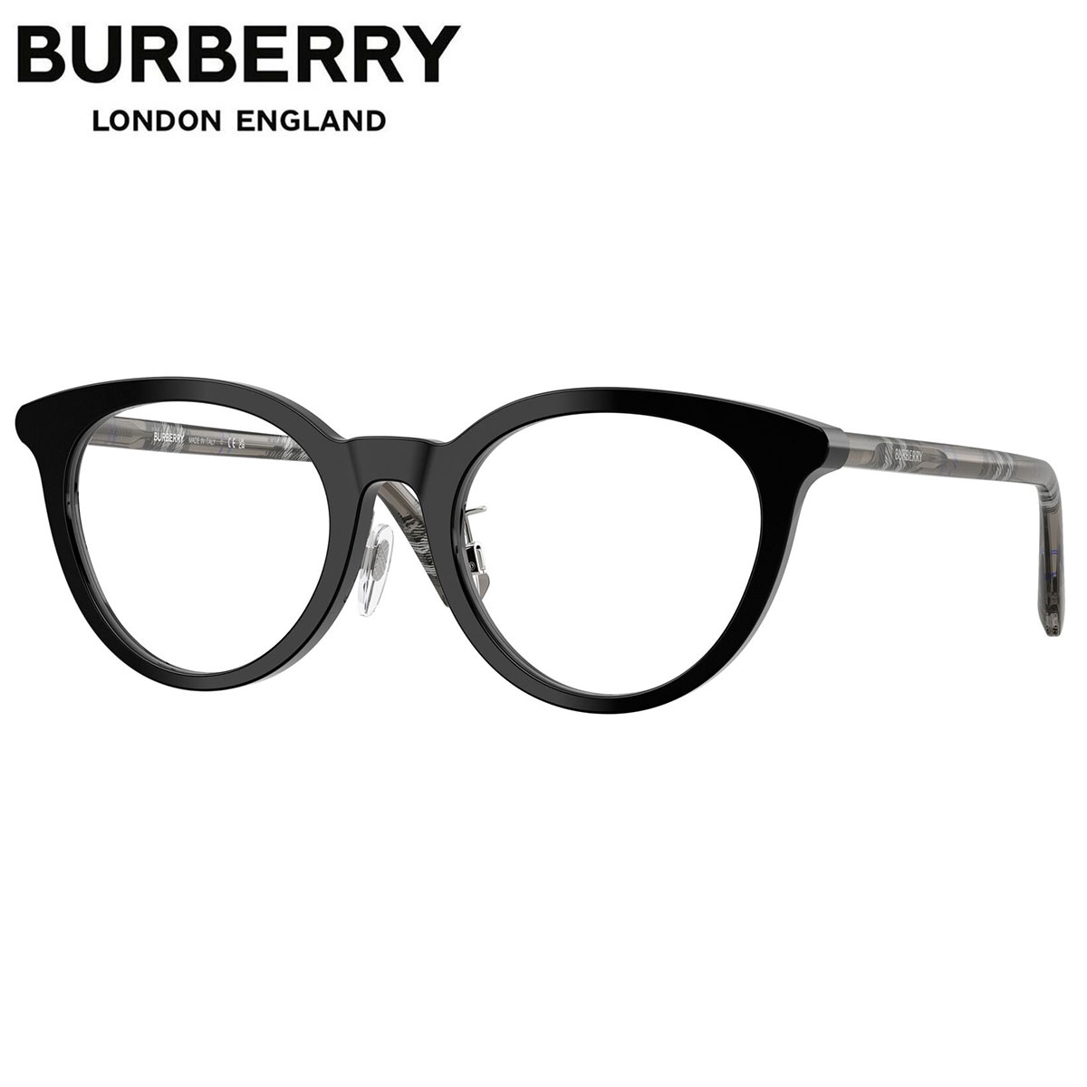 バーバリー BE2429F 4165 50 メガネ BURBERRY 黒縁 Made in Itary メンズ レディース|電脳眼鏡