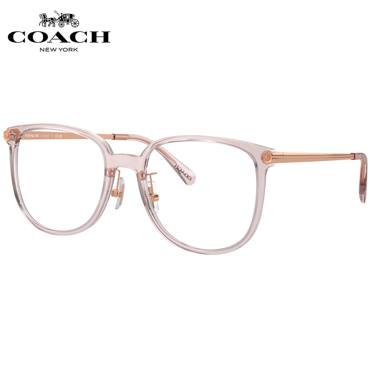 コーチ HC6241D 5705 54 メガネ COACH ティーローズ クリアピンク レディース｜電脳眼鏡