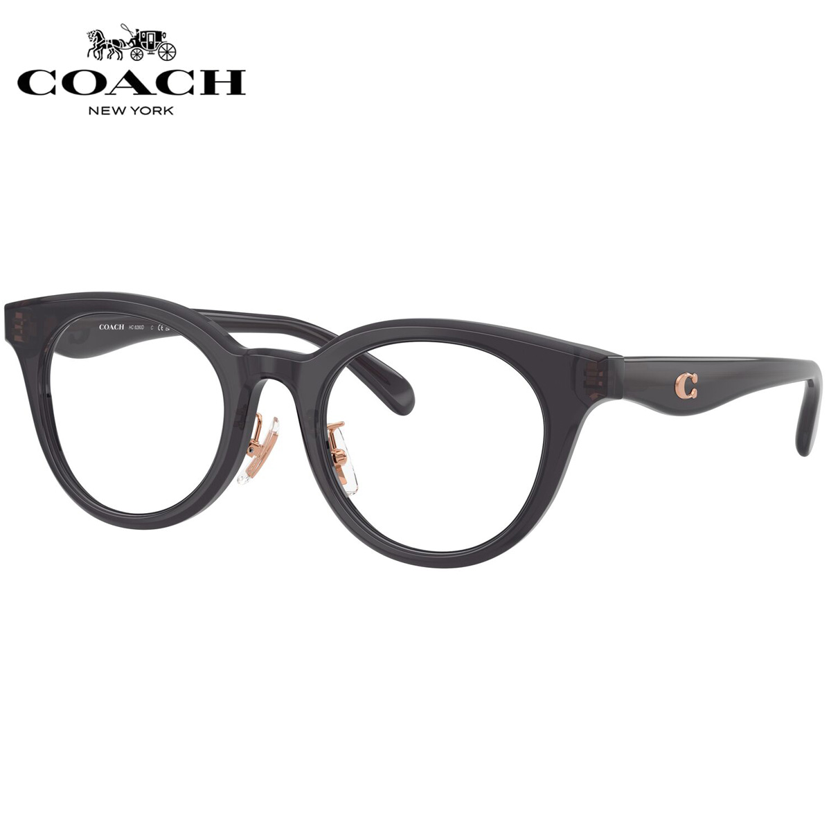 コーチ HC6280D 5104 48 メガネ COACH トランスペアレント クリアグレー C ロゴ メンズ レディース