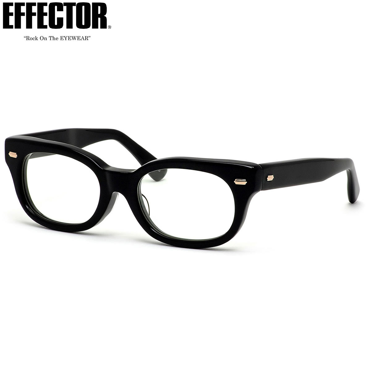 エフェクター メガネ fuzz BKG 52 UVカット 伊達メガネレンズ付 EFFECTOR ファズ 定番 人気 おしゃれ 太フレーム 太い 黒縁 日本製 鯖江 メンズ レディース|電脳眼鏡
