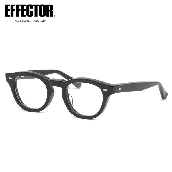 エフェクター メガネ TONE BK 47 UVカット 伊達メガネレンズ付 EFFECTOR トーン ボストン 人気 おしゃれ 太フレーム 太い 黒縁 日本製 鯖江 メンズ レディース