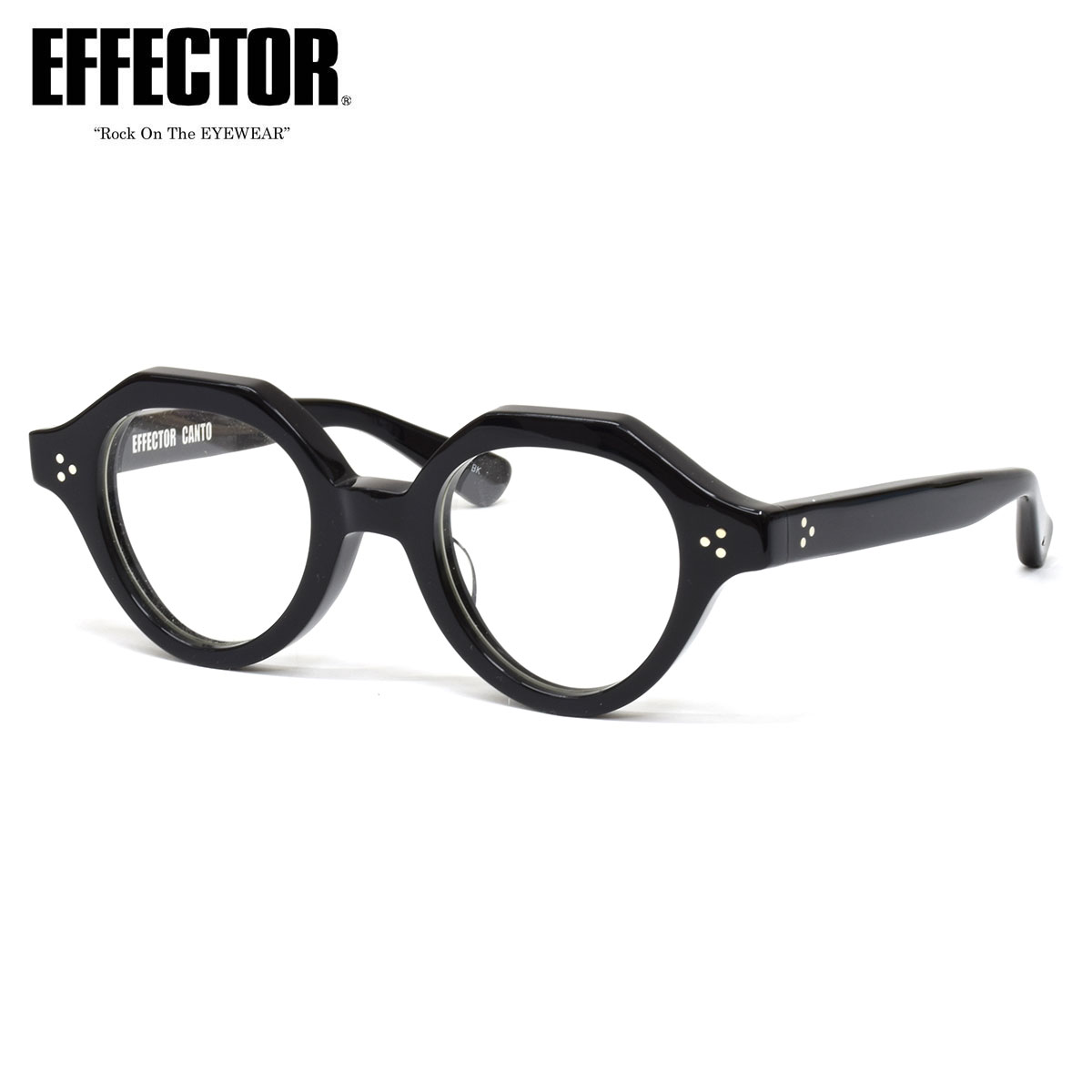 エフェクター メガネ CANT BK 45 UVカット 伊達メガネレンズ付 EFFECTOR カント 日本製 鯖江 国産 メンズ レディース