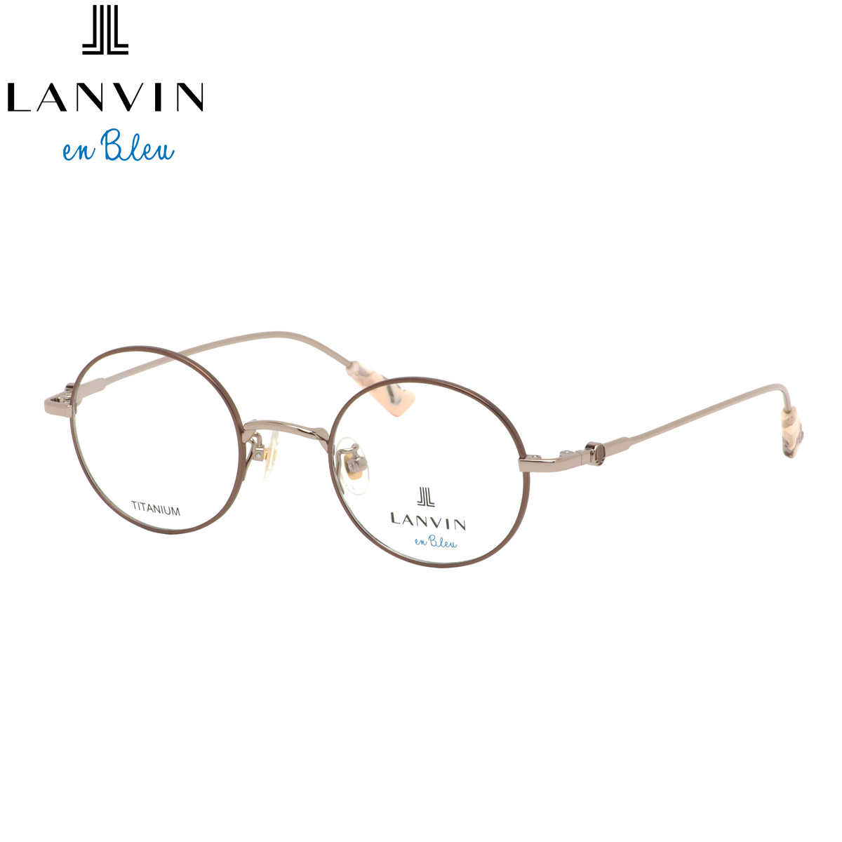 ランバンオンブルー VLB023J 0K1G 45 メガネ LANVIN en Bleu 丸メガネ 小さめ 軽い JL レディース|電脳眼鏡