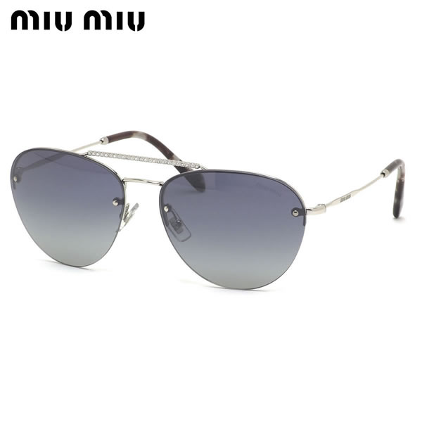 MIU MIU サングラス MU54US 1BC195 59 SILVER UVカット MIU MIU サングラス MU54US 1BC195 59 SILVER UVカット (MiuMiu