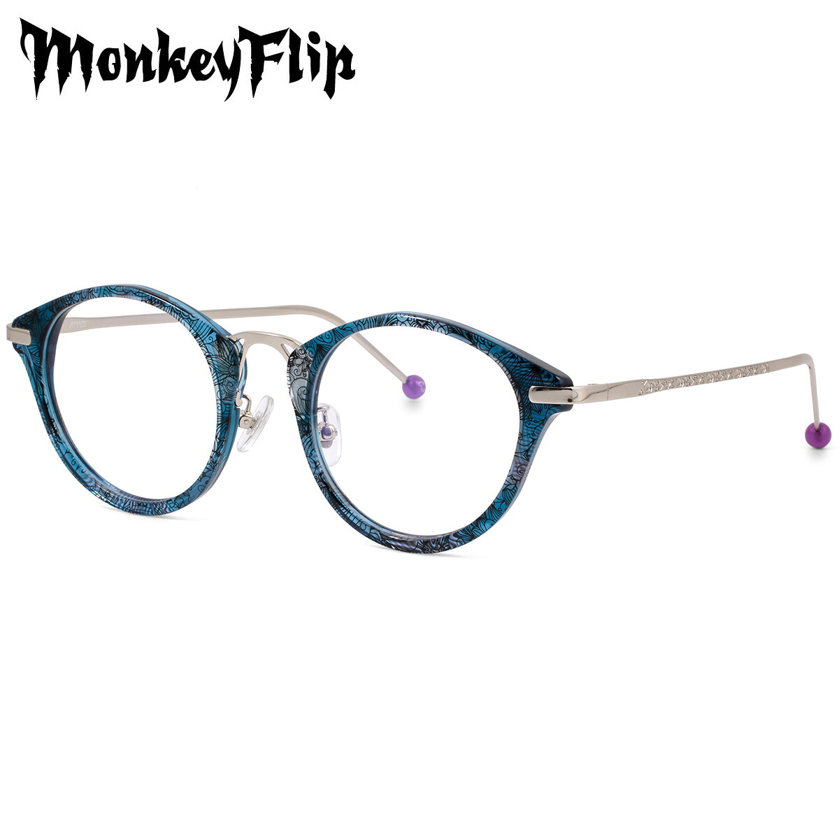 モンキーフリップ APPLE C5 50 メガネ Monkey Flip MonkeyFlip Screech アップル リンゴ メンズ レディース｜電脳眼鏡