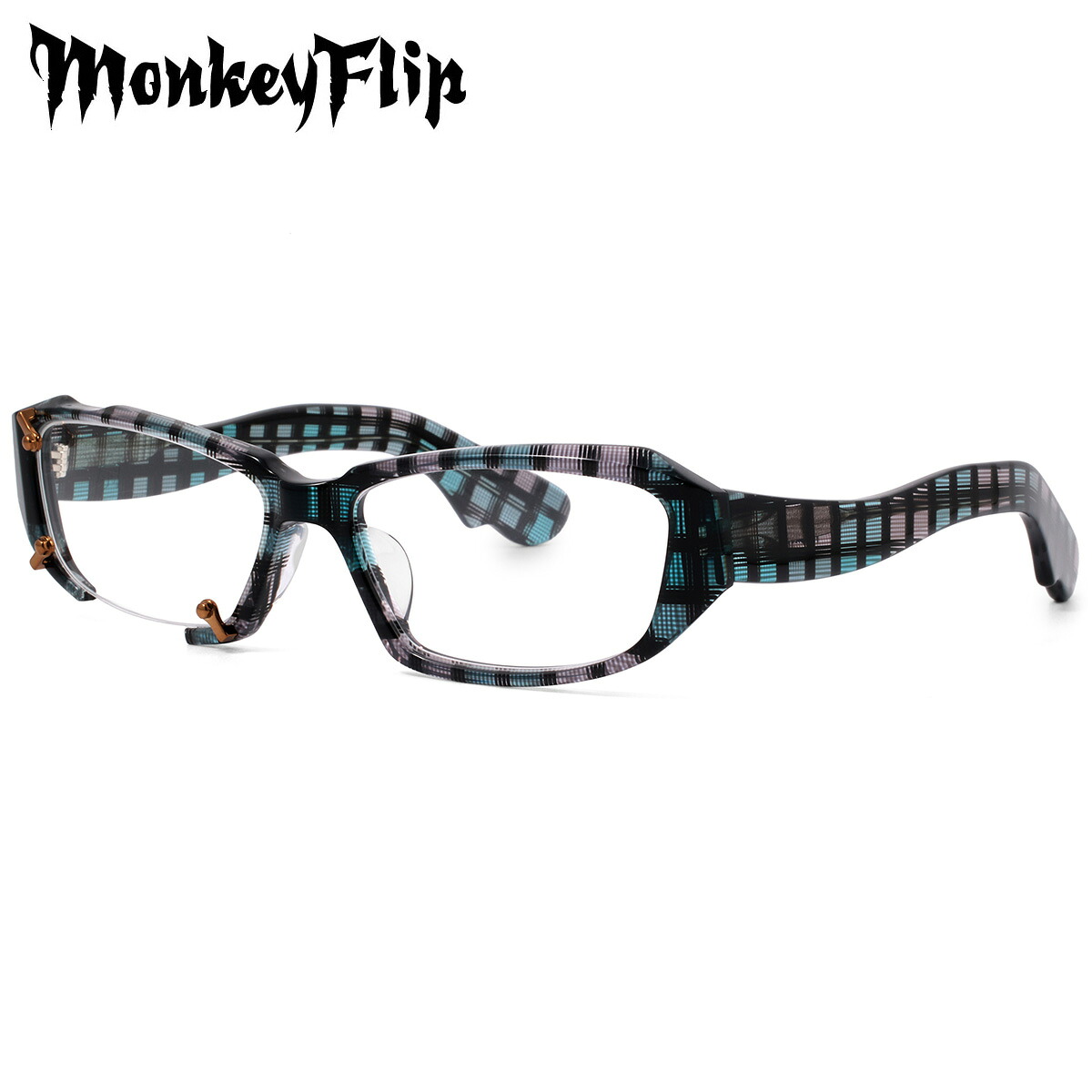 モンキーフリップ 斎 C5 57 メガネ Monkey Flip MonkeyFlip Collection コレクション いつき 格子柄 チェック メンズ レディース