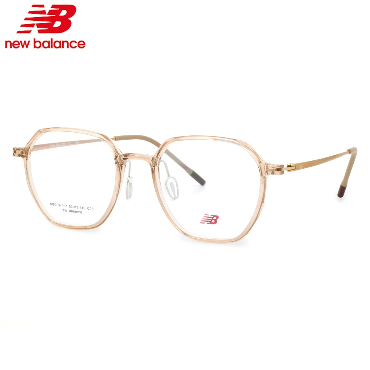 ニューバランス NBO09419Z 3 50 メガネ NEW BALANCE 軽い 軽量 スポーツ アウトドア メンズ レディース|電脳眼鏡