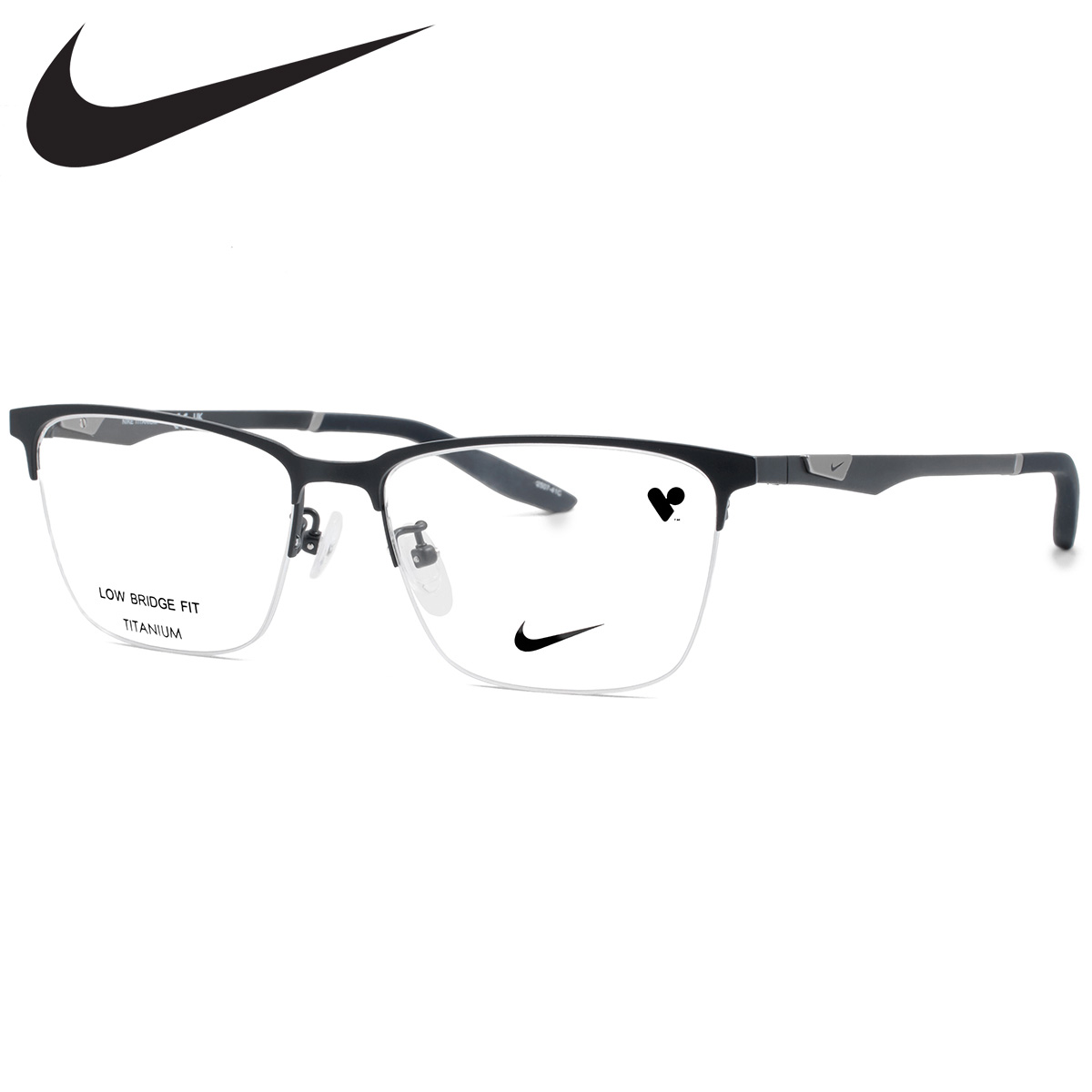 ナイキ 6088LB 411 54 メガネ NIKE ハーフリム ナイロール ローブリッジフィット 軽い 軽量 メンズ レディース