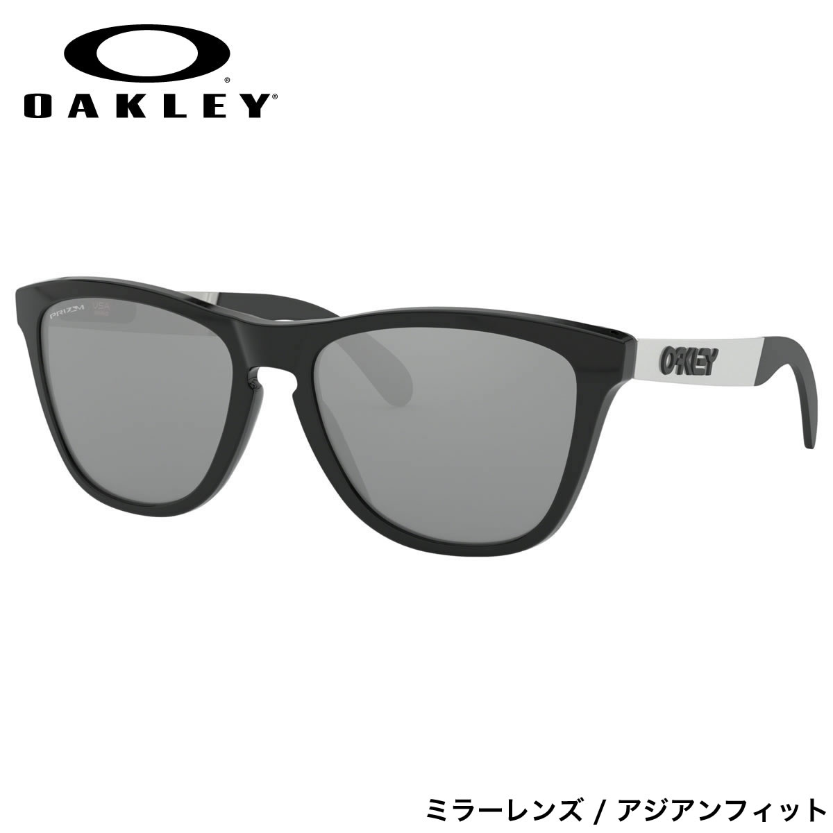 最新コレックション オークリー Oakley サングラス Oo9428f 03 55 Frogskins Mix フロッグスキンミックス 黒 グレー プリズムレンズ ミラーレンズ Polished Black Prizm Black Iridium アジアフィット Asia Fit アジアンフィット オークレー かっこいい メンズ