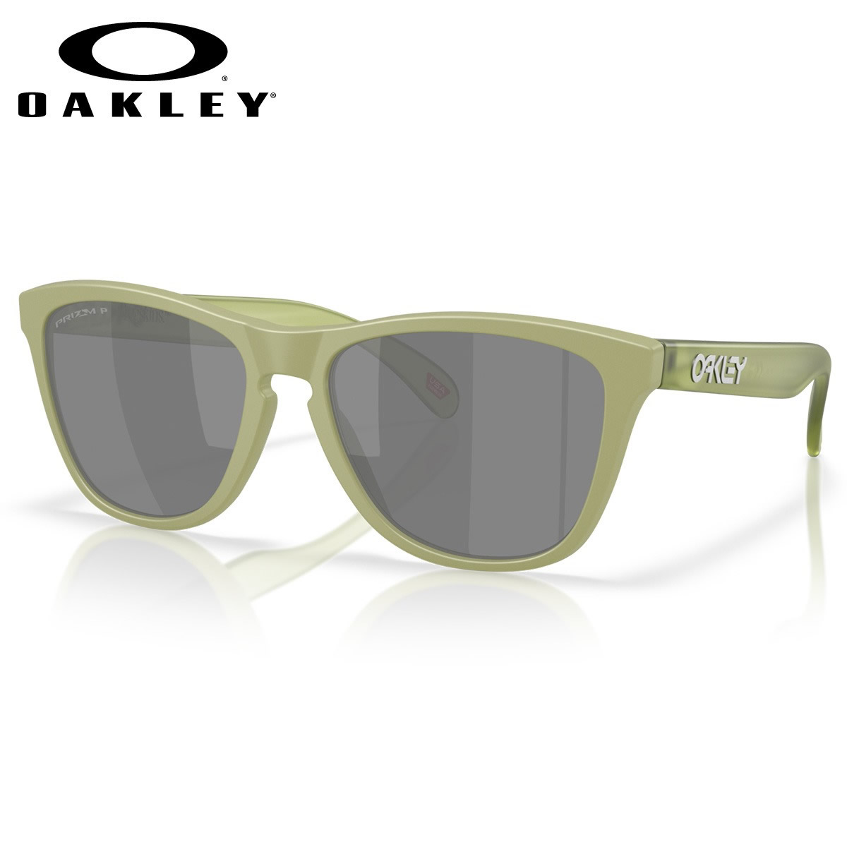 オークリー OO9245-E9-54 サングラス OAKLEY FROGSKINS フロッグスキン プリズムポラライズド 偏光レンズ 偏光サングラス Matte Fern/Prizm Black Polarized LIFESTYLE REFRESHCOLLECTION スポーツ アジアンフィット メンズ レディース