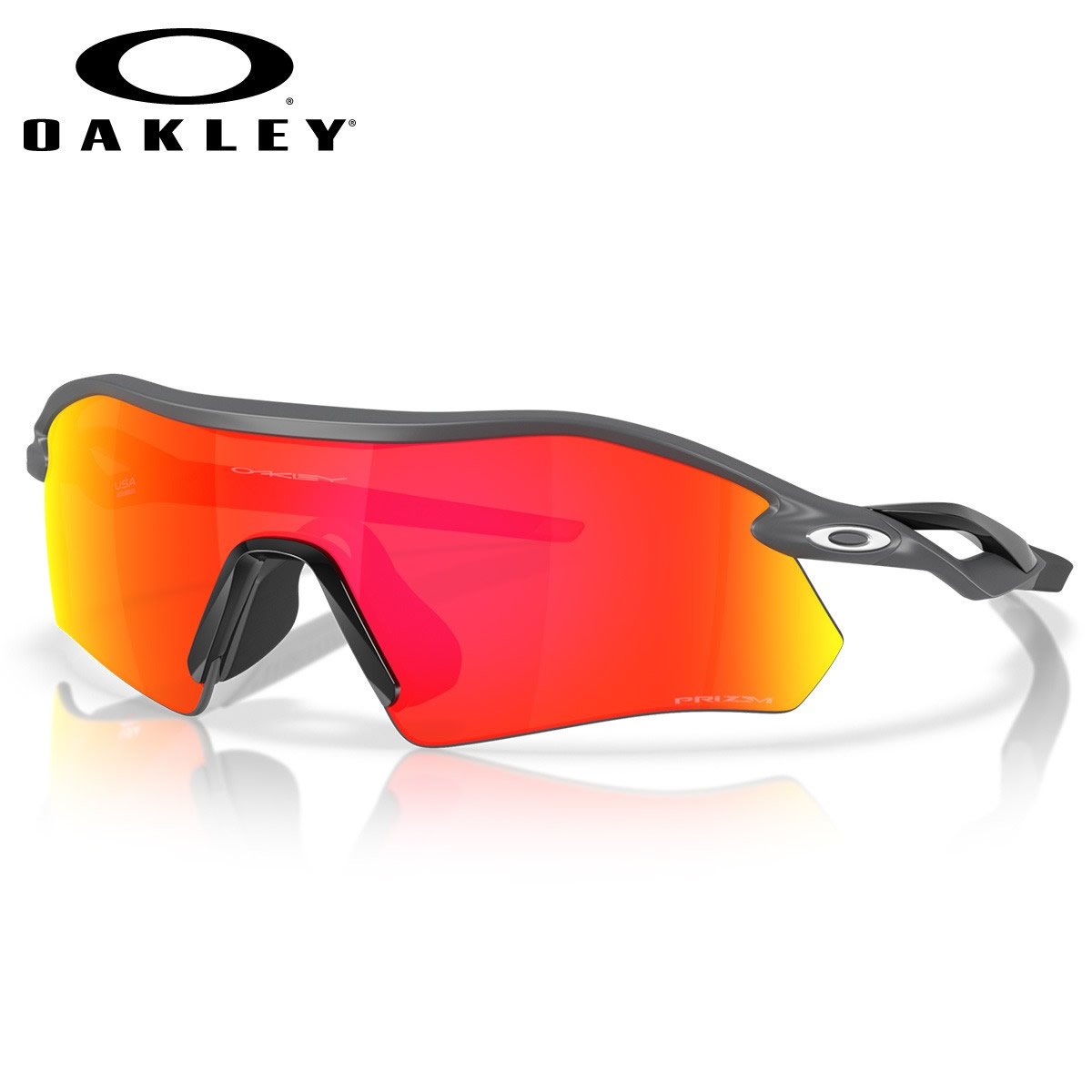オークリー OO9495D-03-36 サングラス OAKLEY RADAR PLATE レーダープレート プリズム Matte Carbon/Prizm Ruby スポーツ アジアフィット アジアンフィット メンズ レディース|電脳眼鏡