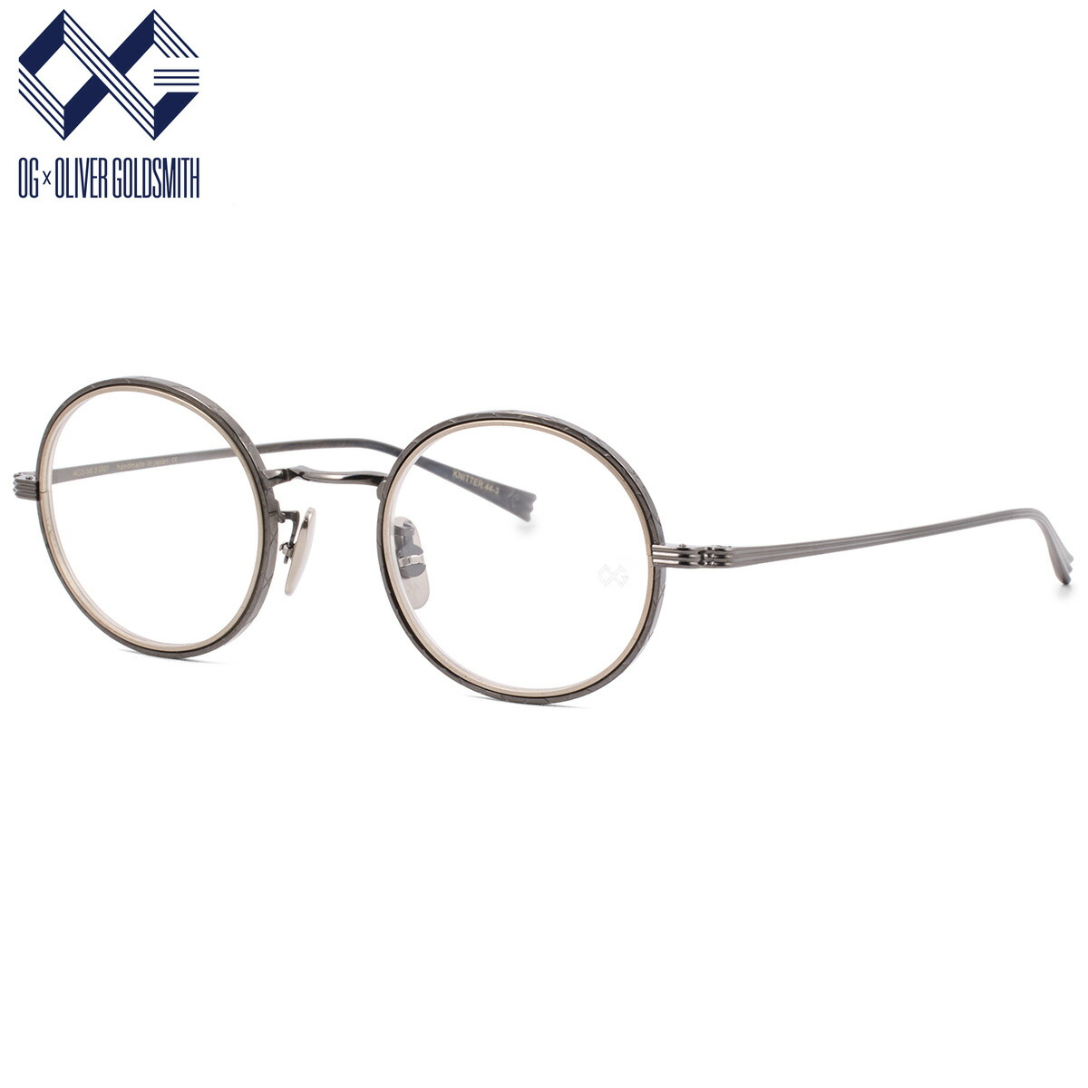 オージー・バイ・オリバー・ゴールドスミス KNITTER44-3 D.GREY 44 メガネ OG&times;OLIVER GOLDSMITH 日本製 国産 made in japan メンズ レディース｜電脳眼鏡