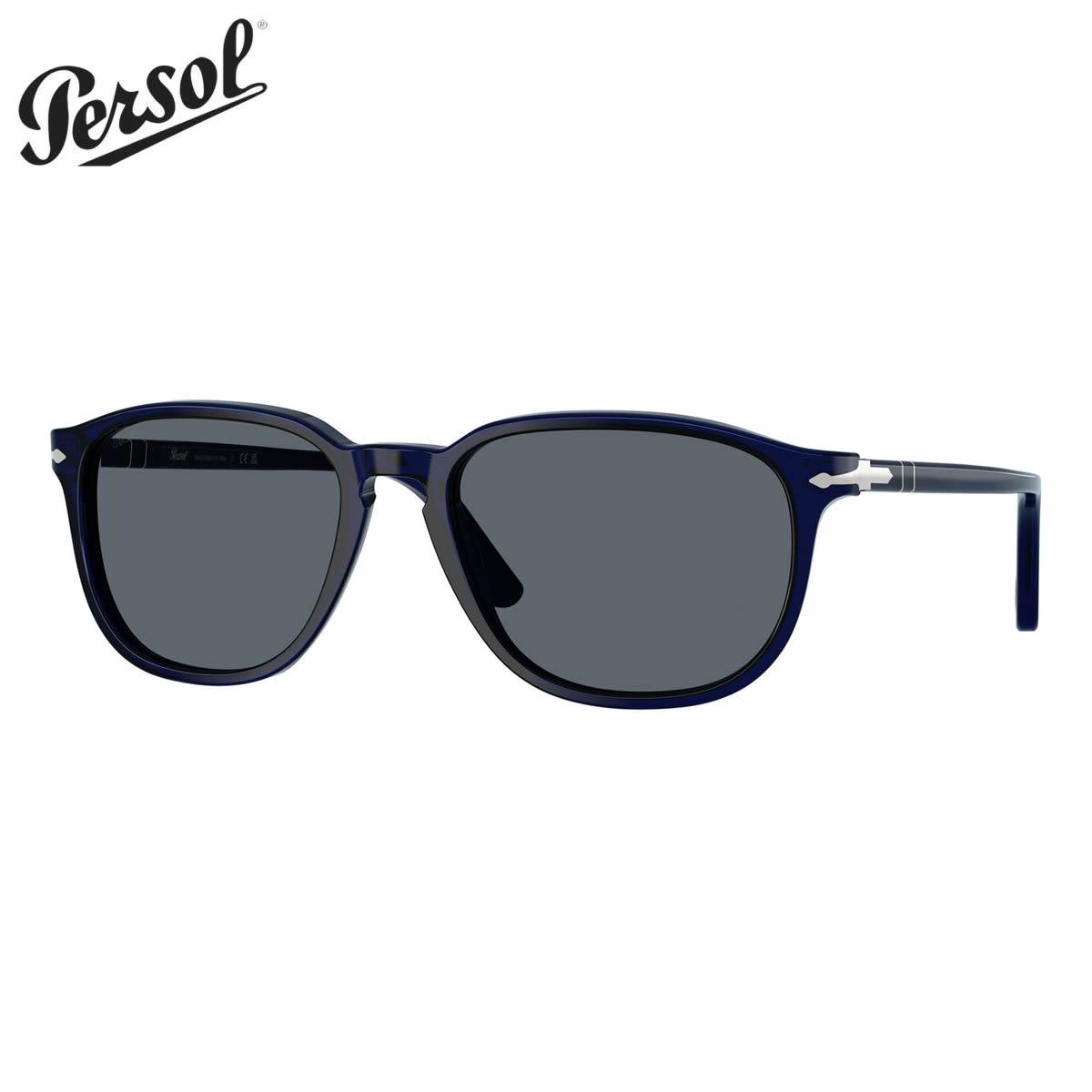 ペルソール PO3019S 181/R5 55 サングラス Persol シルバーアロー メフレクト キーホールブリッジ 青 MADE IN ITALY メンズ レディース [26N1Pe]