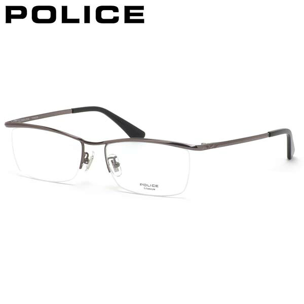 ポリス メガネフレーム 国内正規販売店 VPLG48J 0K59 55 POLICE Heritagi ヘリテージ チタン伊達メガネ 度付き イタリア ブランド 人気 おしゃれ メンズ レディース｜電脳眼鏡